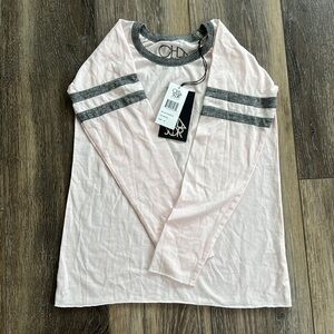 Chaser Long Sleeved Pink Tee - Size 12 - New With Tags